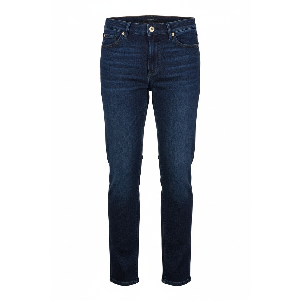 J. McLaughlin 14 Womens Dark Indigo Wash Straight Leg Ankle Jeans NWT